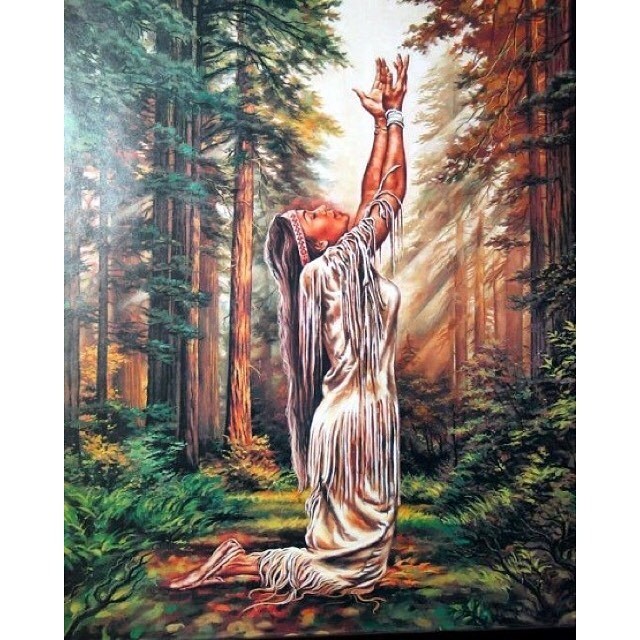 Native Paraying Nurse The Soul